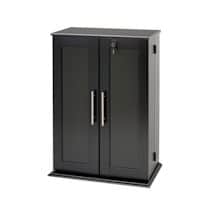 Alternate image Locking Media Storage Cabinet with Shaker Doors - Black
