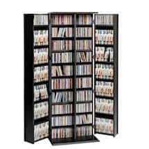Alternate image Grande Locking Media Storage Cabinet with Shaker Doors - Black