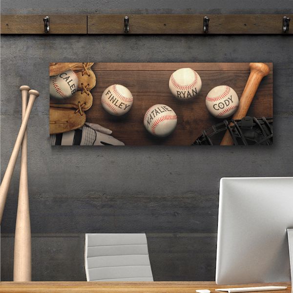 Product image for Personalized Baseball Family Print
