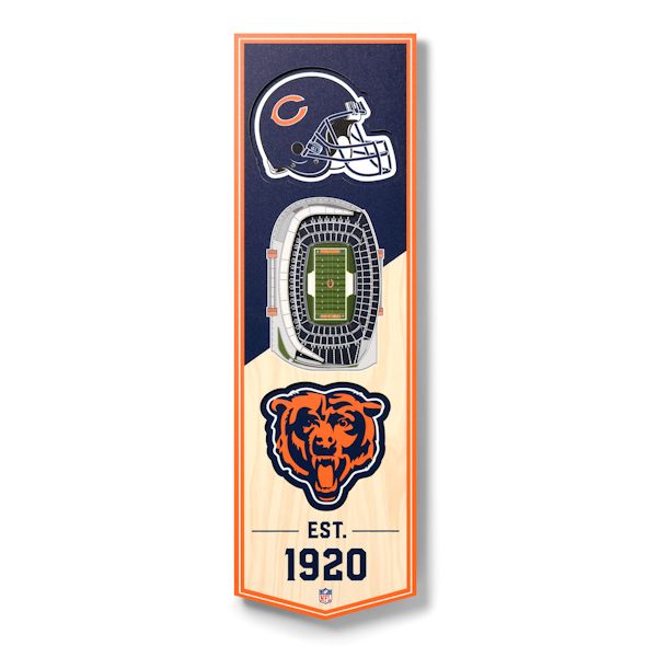 Product image for 3-D NFL Stadium Banner-Chicago Bears