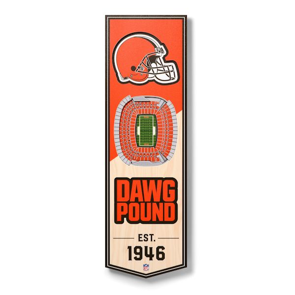Product image for 3-D NFL Stadium Banner-Cleveland Browns