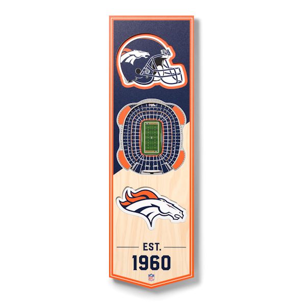 Product image for 3-D NFL Stadium Banner-Denver Broncos