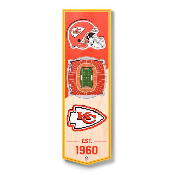 Product image for 3-D NFL Stadium Banner-Kansas City Chiefs