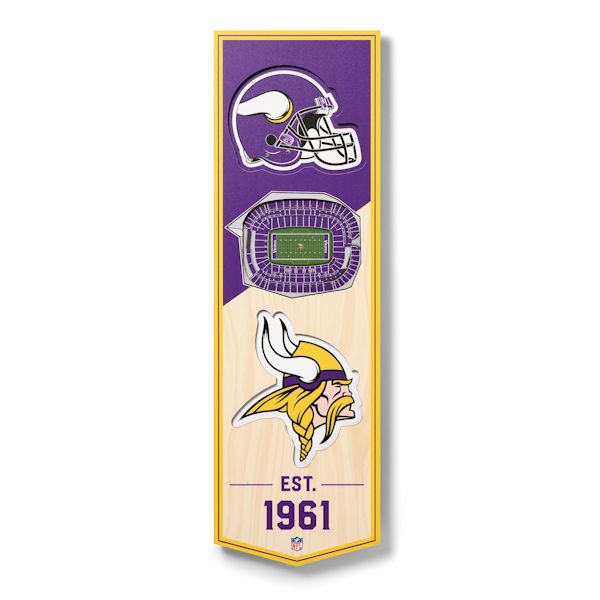 Product image for 3-D NFL Stadium Banner-Minnesota Vikings