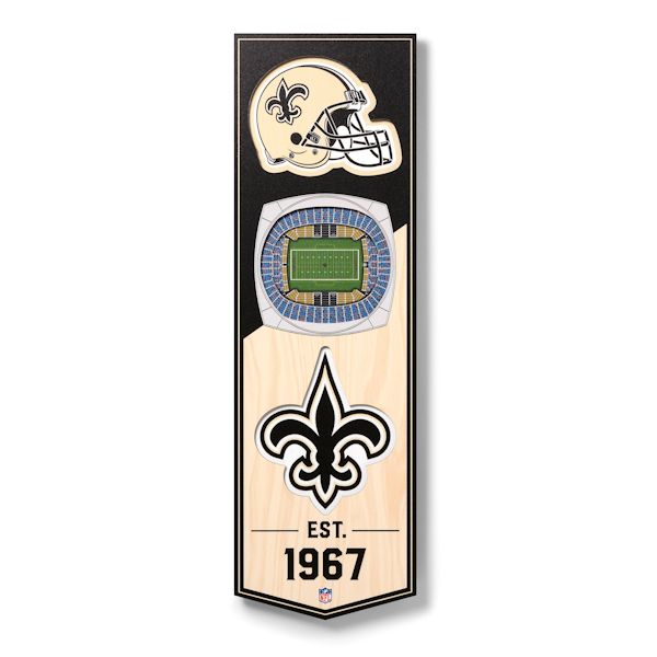 Product image for 3-D NFL Stadium Banner-New Orleans Saints