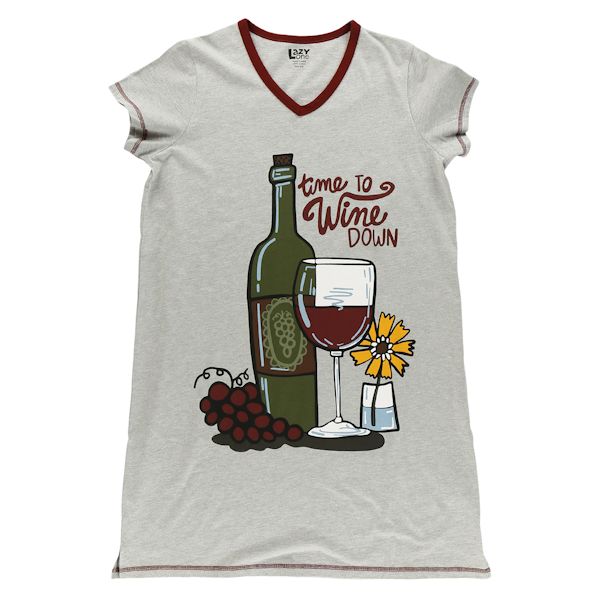 Product image for Summer Fun Time To Wine Down Nightshirt