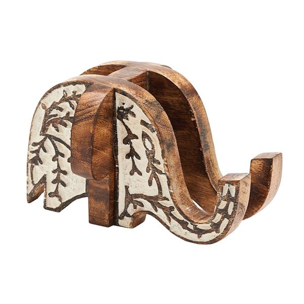 Product image for Carved Elephant Phone Holder