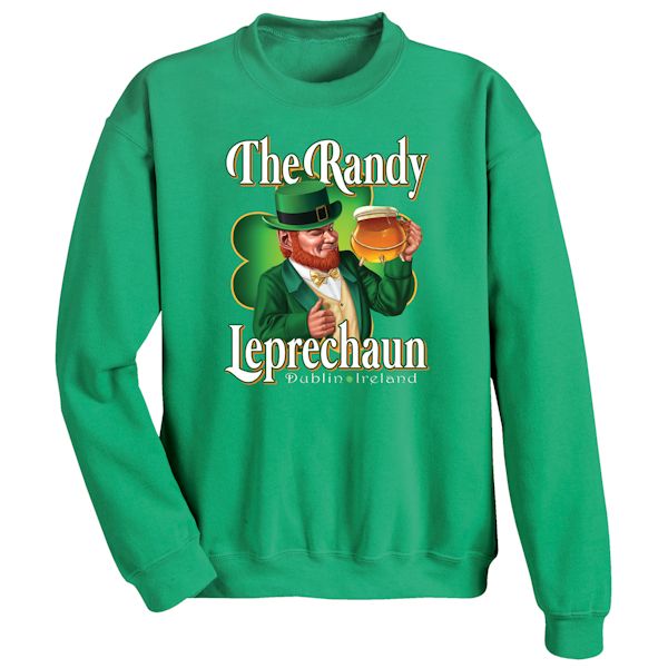 Product image for The Randy Leprechaun - Dublin, Ireland T-Shirt or Sweatshirt