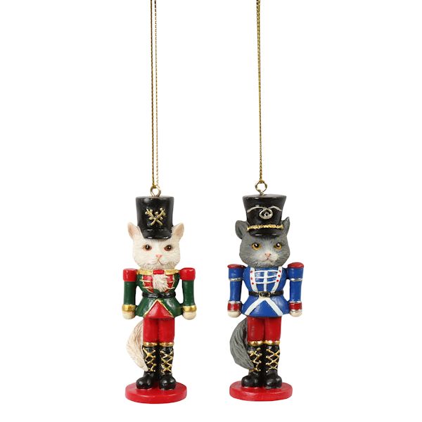 Product image for Cat Nutcracker Ornaments - Set of 2