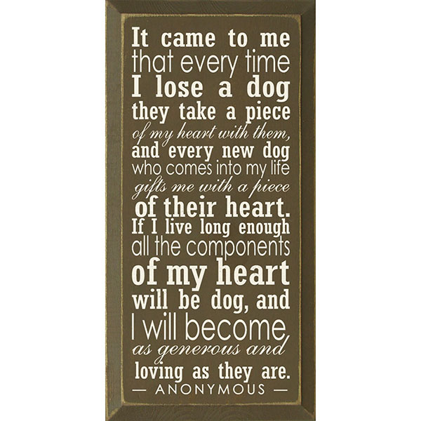 Product image for Piece Of My Heart Dog Sign