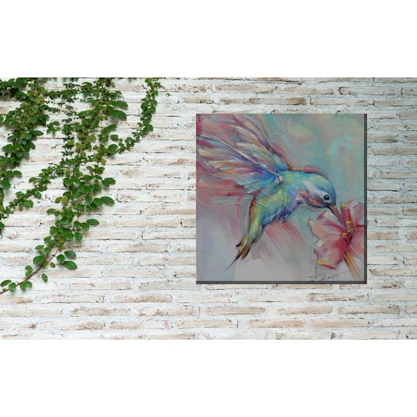 Product image for All Aflutter Hummingbird Indoor/Outdoor Canvas