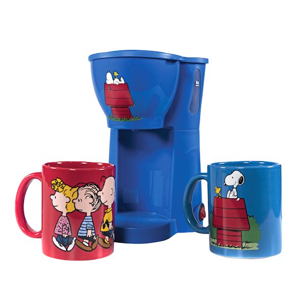 Product image for Peanuts 1-Cup Coffee Maker With Mugs