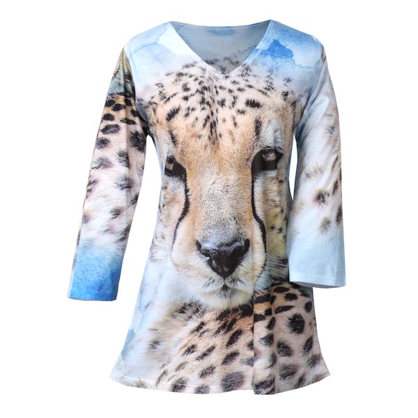 Product image for Wildlife Sublimated Top - Cheetah