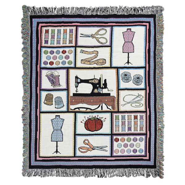 Product image for Sewing Tapestry Throw