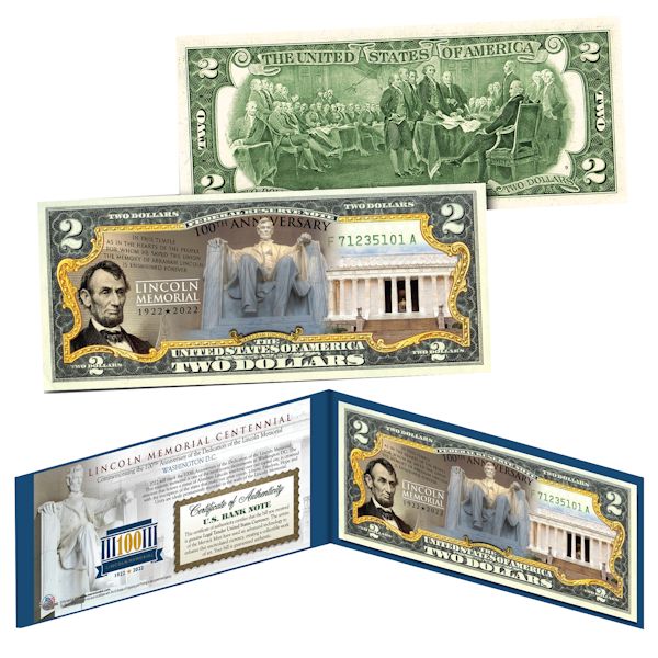 Product image for Lincoln Memorial 100th Anniversary $2