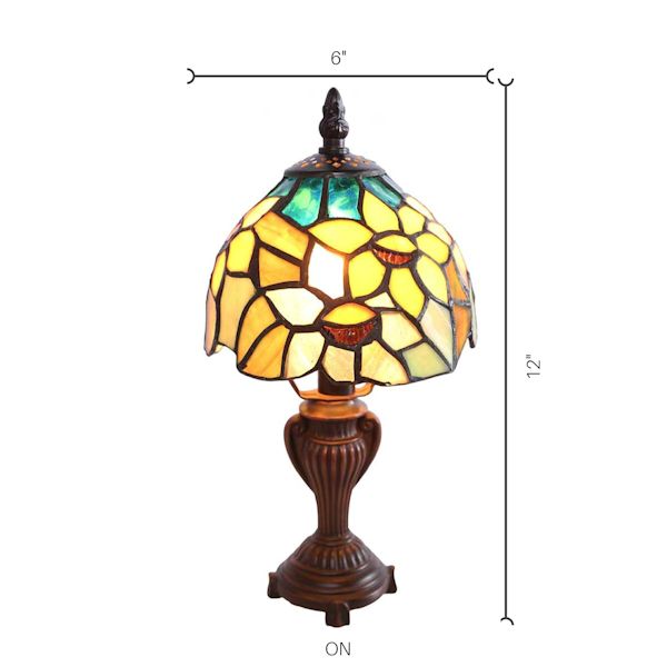 Product image for Sunflower Stained-Glass Accent Lamp
