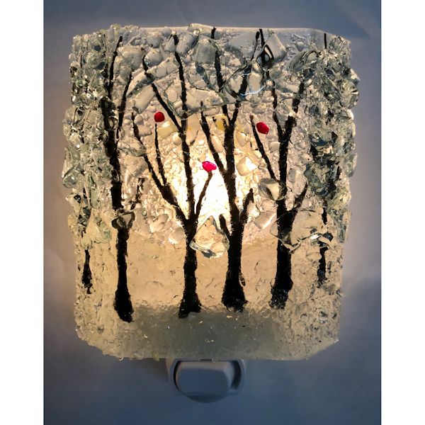 Product image for Winter Woods Recycled Glass Nightlight