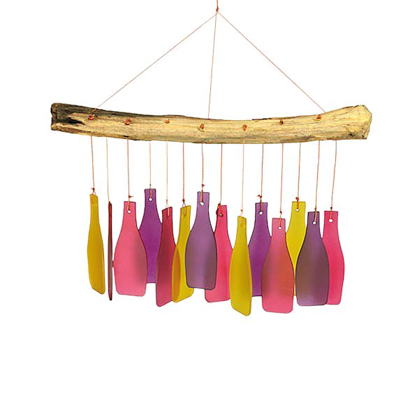 Product image for Glass Wine Bottle Wind Chime