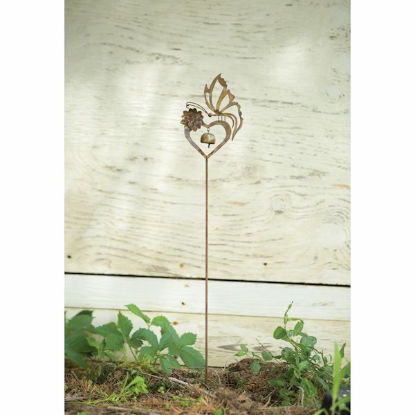Product image for Heart And Butterfly Metal Stake