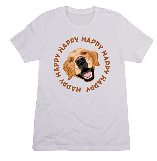 Product image for Happy Happy Happy Dog T-Shirt