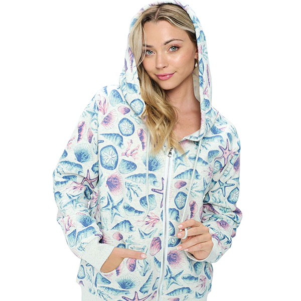 Product image for Seashell Zip-Up Hoodie
