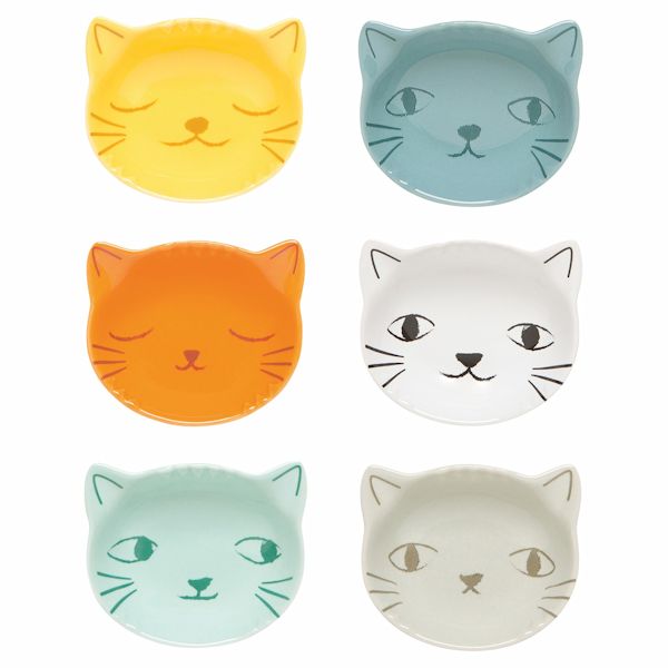 Product image for Little Cat Dishes - Set Of 6