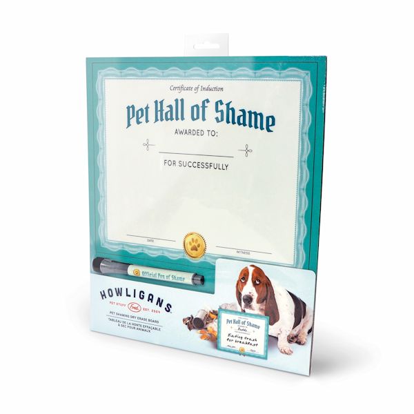 Product image for Pet Hall Of Shame Certificate