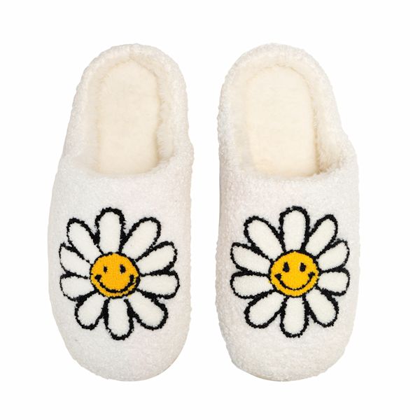 Product image for Daisy & Rainbow Peace Sign Slippers