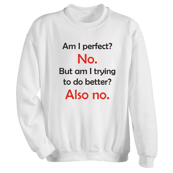 Product image for Am I Perfect T-Shirt Or Sweatshirt  