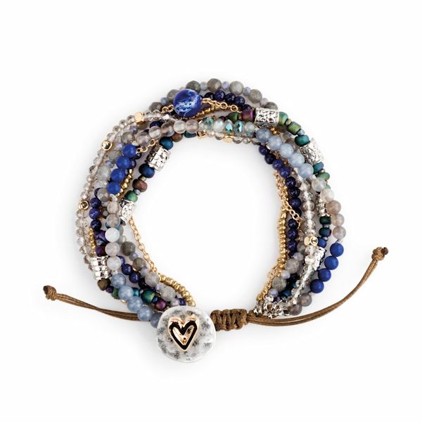 Product image for Indigo Beaded Love Bracelet