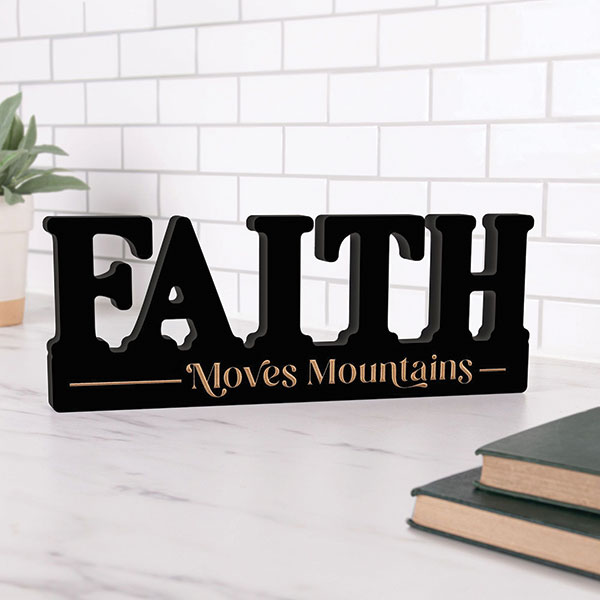 Product image for Faith Moves Mountains Word Art