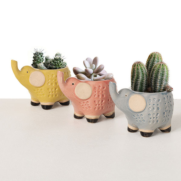 Product image for Ceramic Elephant Planters