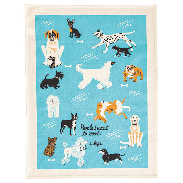 Product image for People I Want To Meet: Dogs Dish Towel