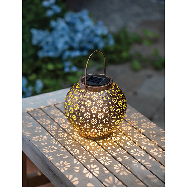 Product image for Solar Metal Cut-Out Lantern