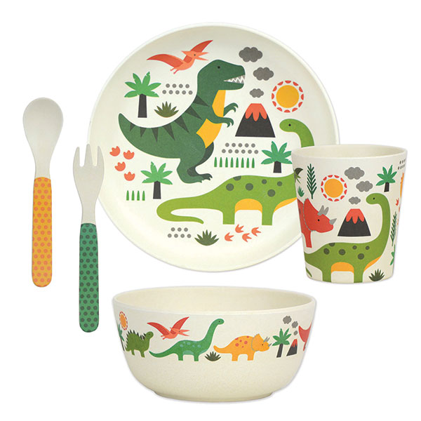 Product image for 5-Piece Dinosaur Dinnerware