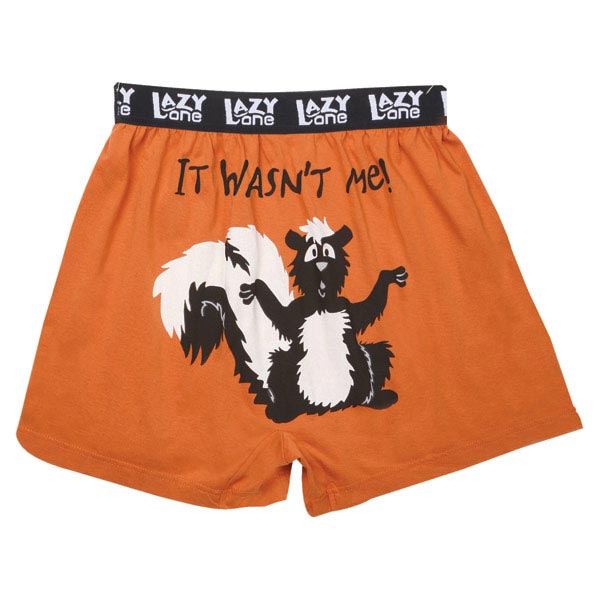 Product image for It Wasn't Me Funny Boxers with Skunk in Cotton with Elastic Waist