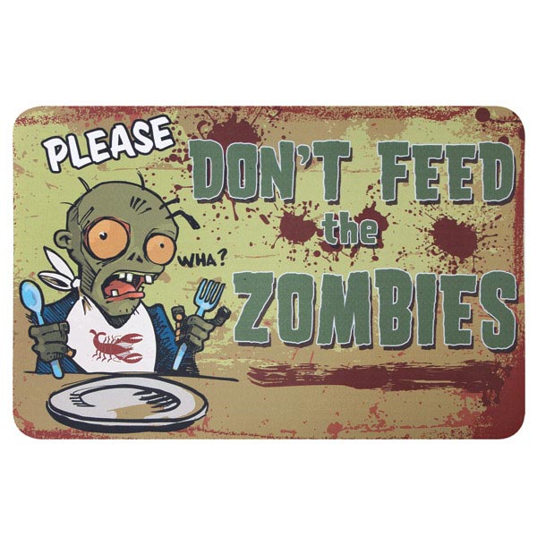 Product image for Don't Feed The Zombies Mat