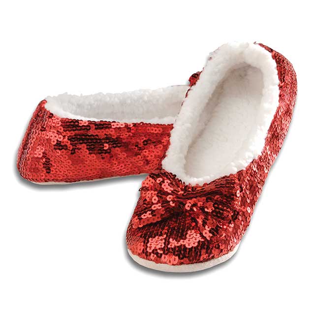 Product image for Snoozies® Red Sequin Slippers