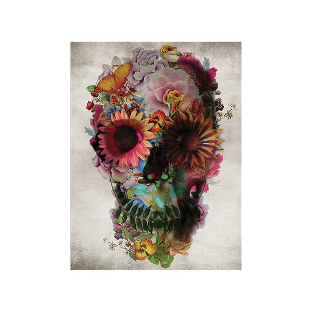 Product image for Floral Skull Stretched Canvas