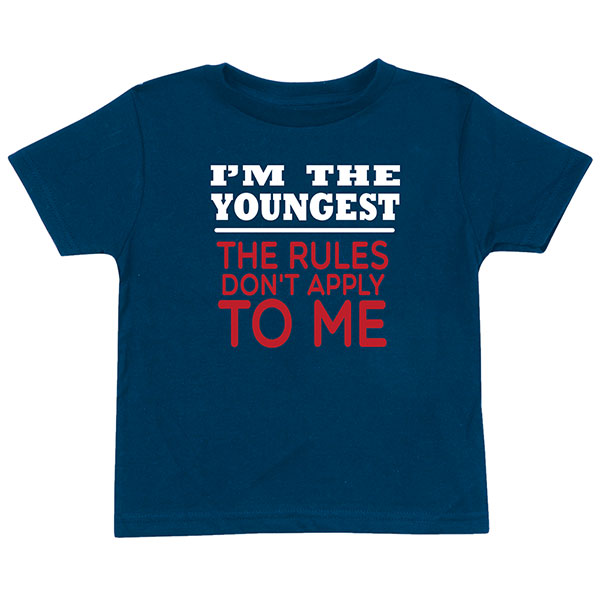 Product image for I'm The Youngest Navy T-Shirt or Sweatshirt