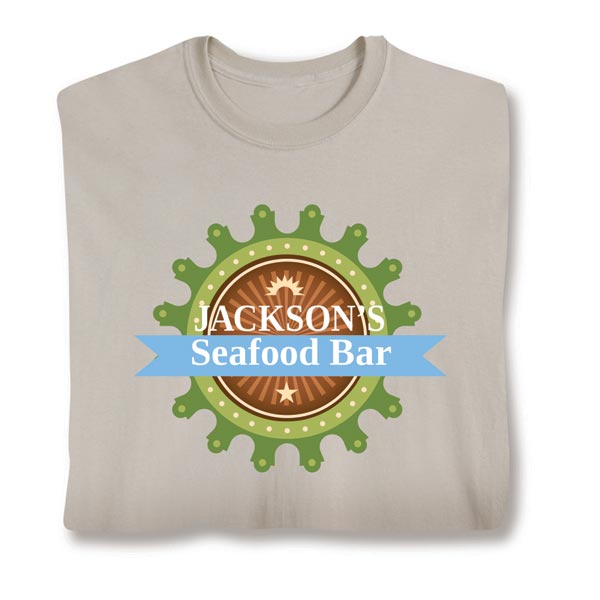Product image for Personalized "Your Name" Seafood Bar T-Shirt or Sweatshirt