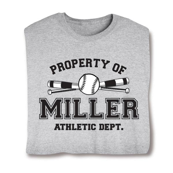 Product image for Personalized Property of "Your Name" Softball T-Shirt or Sweatshirt