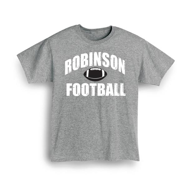 Product image for Personalized "Your Name" Football T-Shirt or Sweatshirt