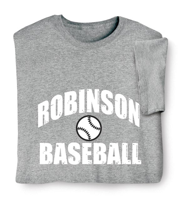 Product image for Personalized "Your Name" Baseball T-Shirt or Sweatshirt
