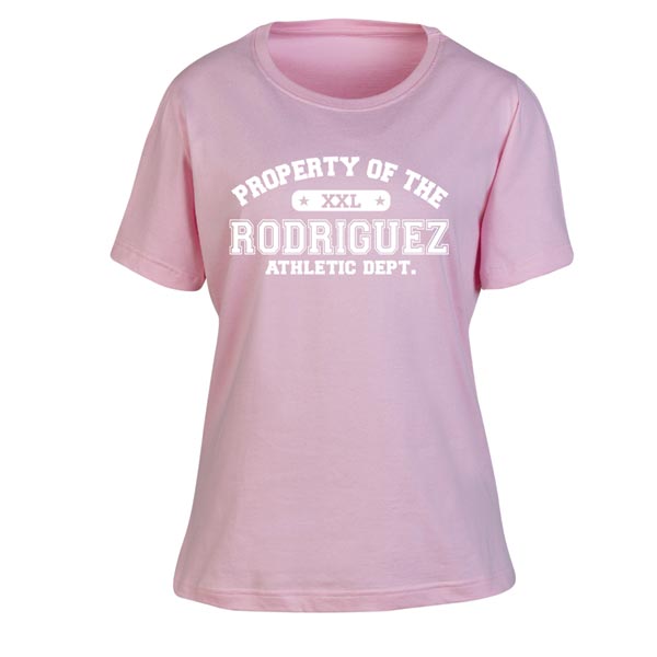 Product image for Personalized "Your Name" Property of XXL Pink T-Shirt or Sweatshirt