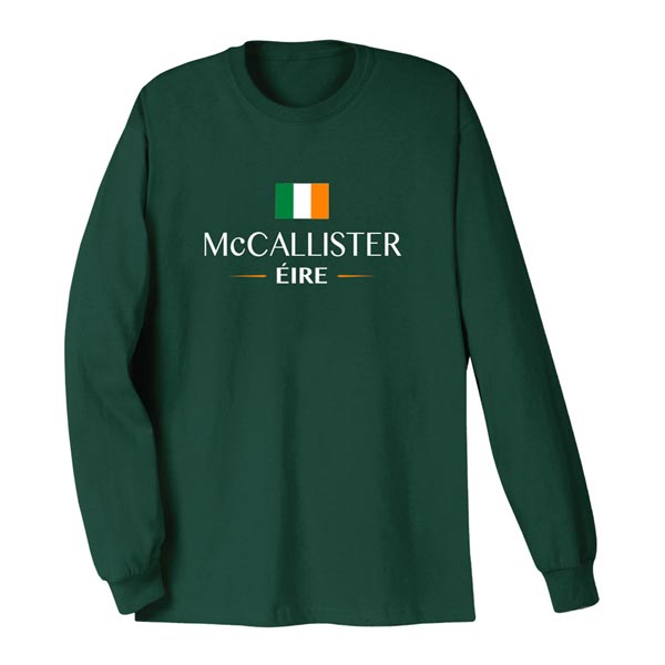 Product image for Personalized "Your Name" Irish National Flag T-Shirt or Sweatshirt
