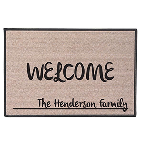 Product image for Personalized 'Your Name' Doormat -  Contemporary