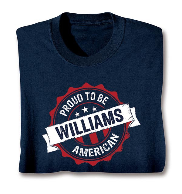 Product image for Personalized 'Your Name' Proud To Be American (Blue)