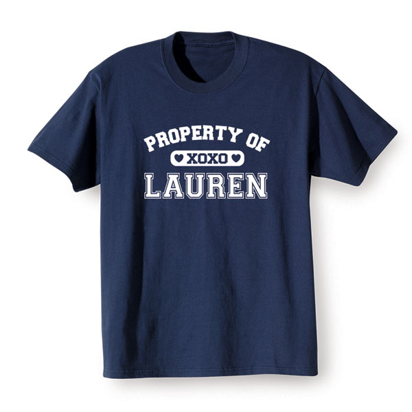 Product image for Personalized Property of "Your Name" XoXo T-Shirt or Sweatshirt