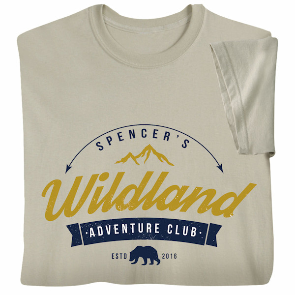 Product image for Personalized "Your Name" Adventure Club T-Shirt or Sweatshirt